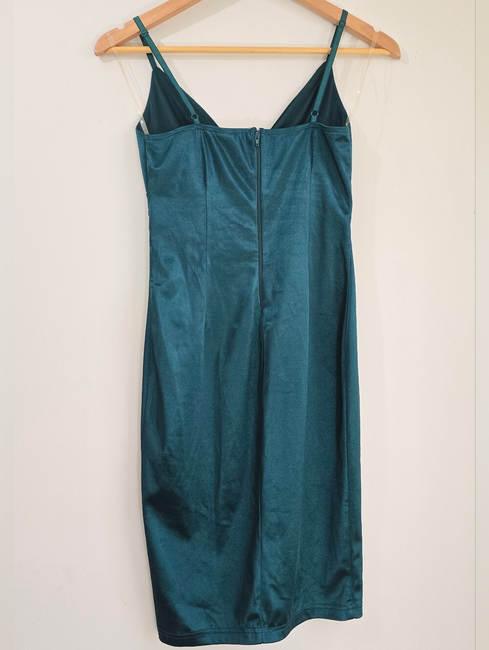 Windsor Teal Green Satin Party Party Dress Size S Hoco Dress - Picture 4 of 6
